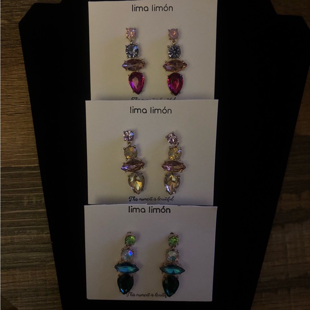 Pink and Purple Whimsical Dangle Earrings